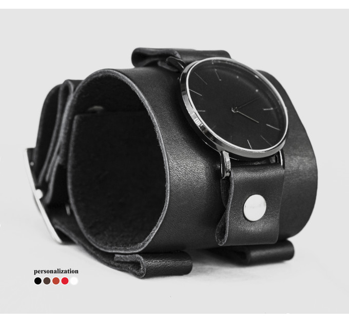 Leather watch band for men or women, code 5160