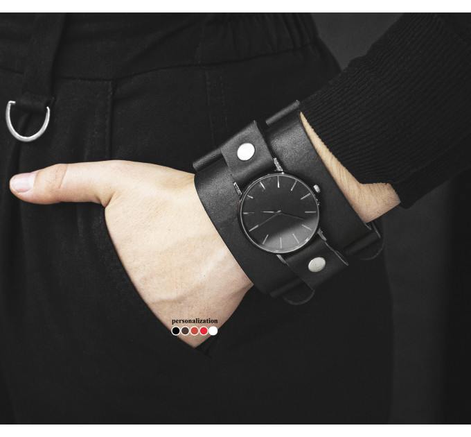 Leather watch band for men or women, code 5160