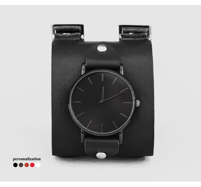 Leather watch band for men or women, code 5200