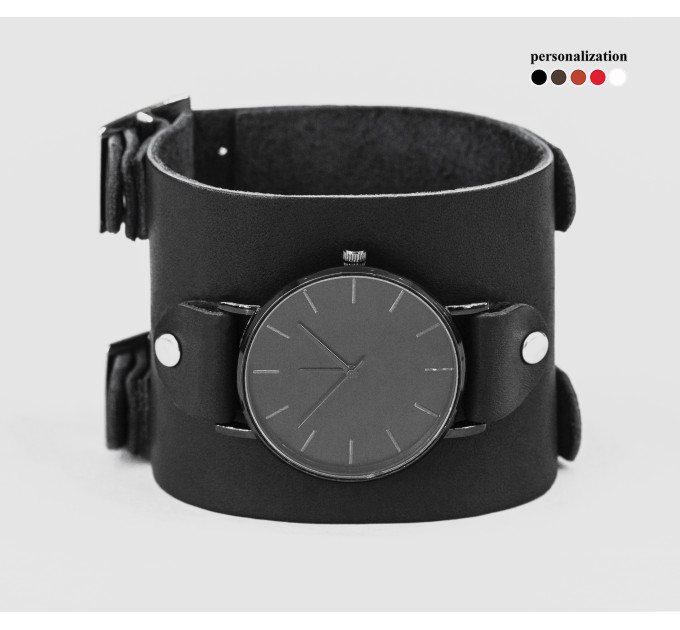 Leather watch band for men or women, code 5200