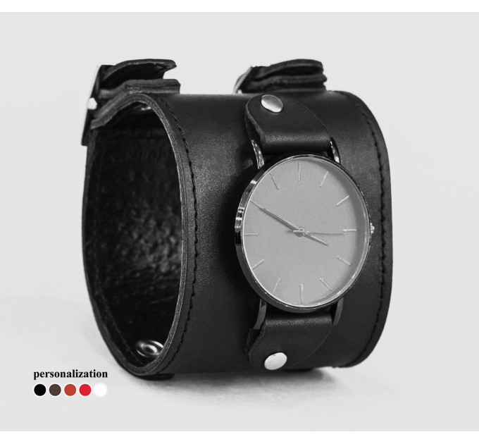 Leather watch band for men or women, code 5200st