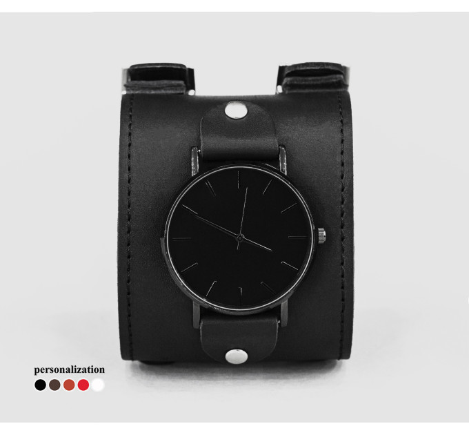 Leather watch band for men or women, code 5200st