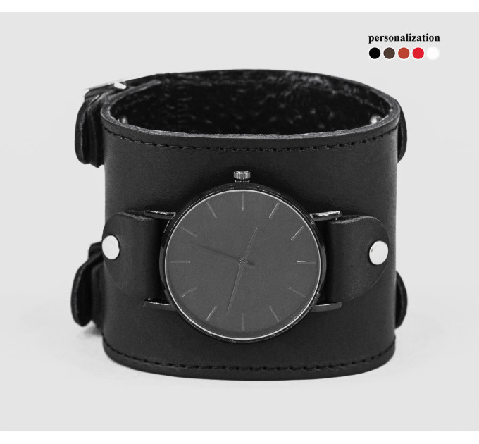 Leather watch band for men or women, code 5200st