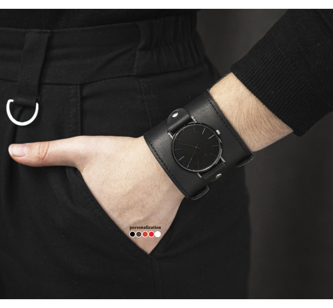 Leather watch band for men or women, code 5200st