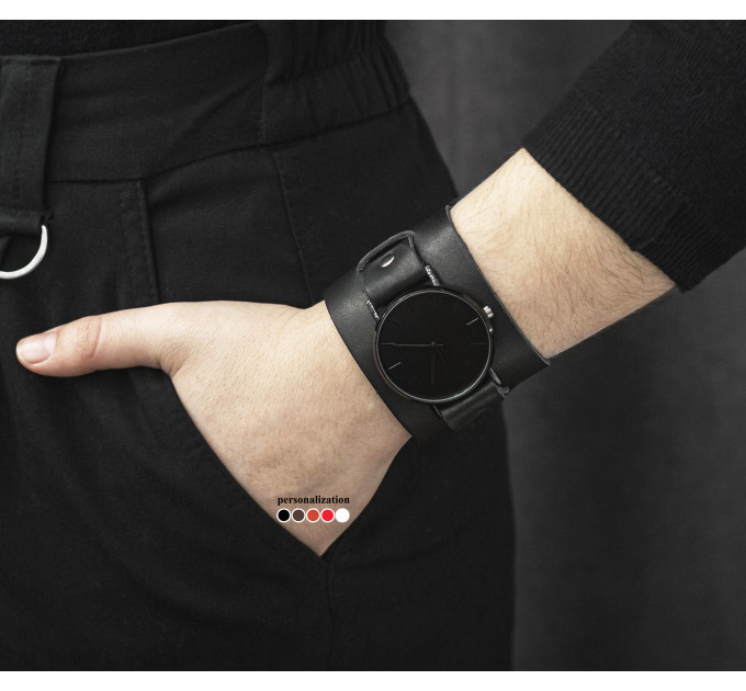 Leather watch band for men or women, code 5230