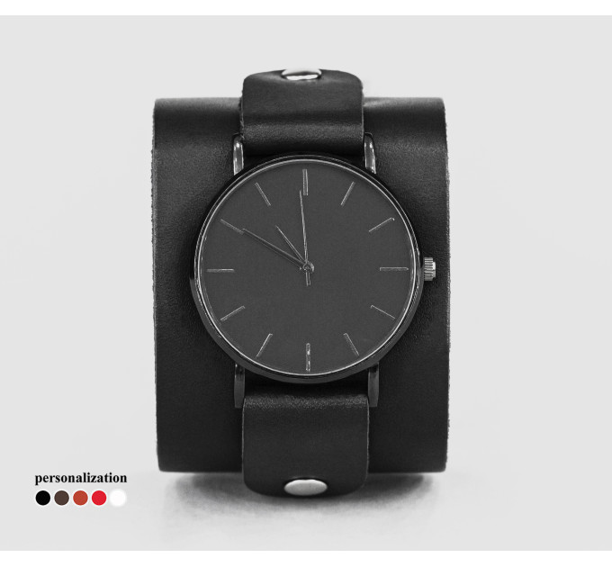 Leather watch band for men or women, code 5235