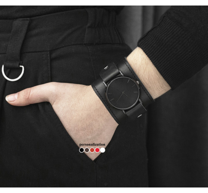 Leather watch band for men or women, code 5235st