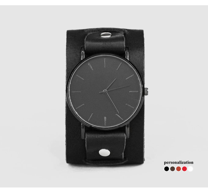 Leather watch band for men or women, code 5240