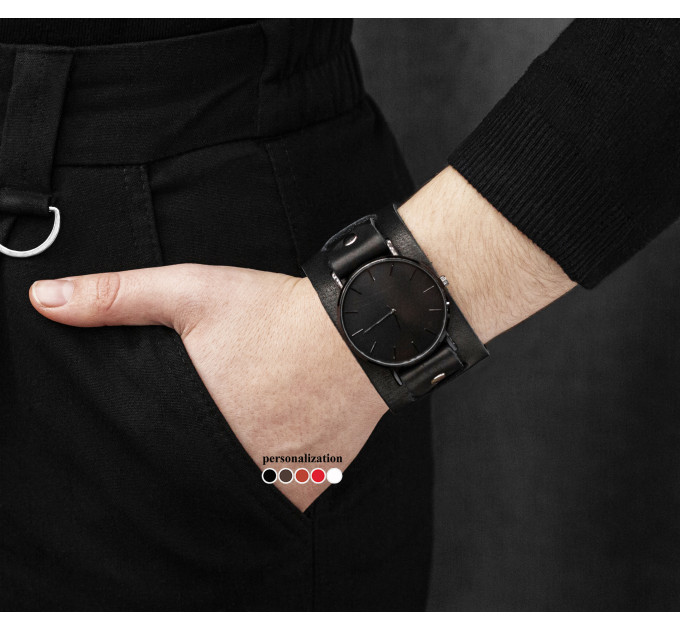 Leather watch band for men or women, code 5240