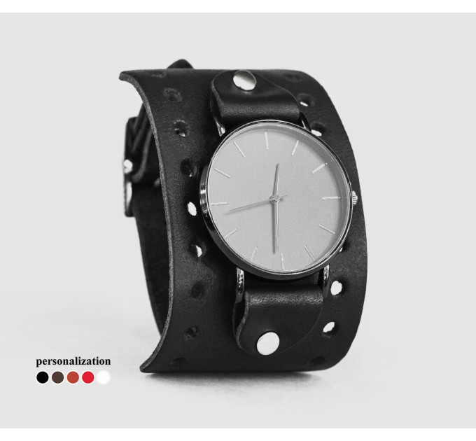 Leather watch band for men or women, code 5315