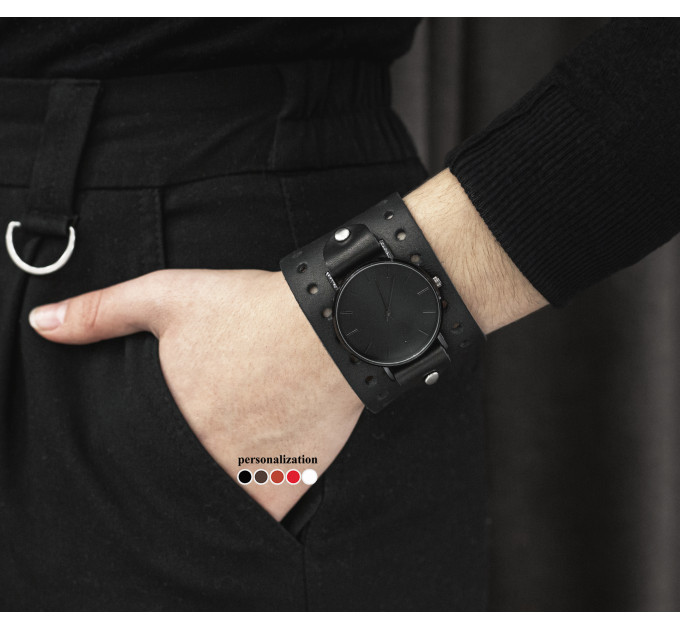 Leather watch band for men or women, code 5315