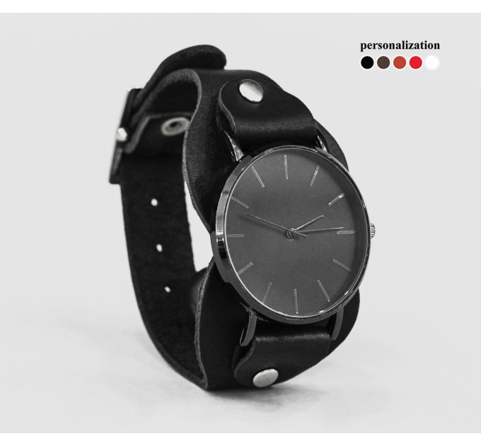 Leather watch band for men or women, code 5325