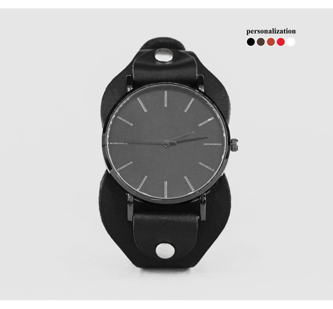 Leather watch band for men or women, code 5325