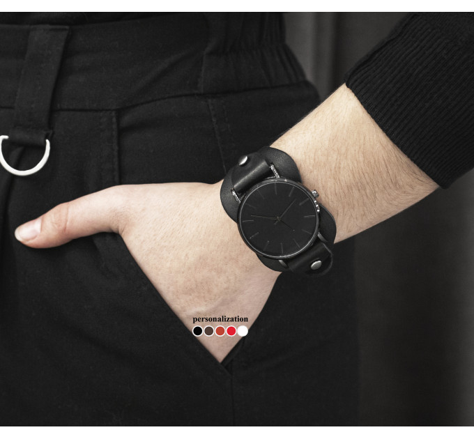 Leather watch band for men or women, code 5325