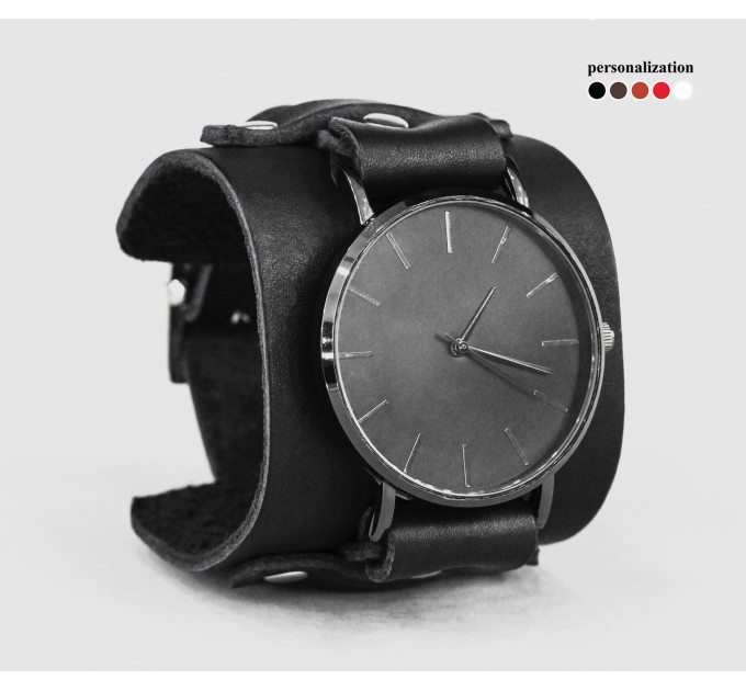 Leather watch band for men or women, code 5330