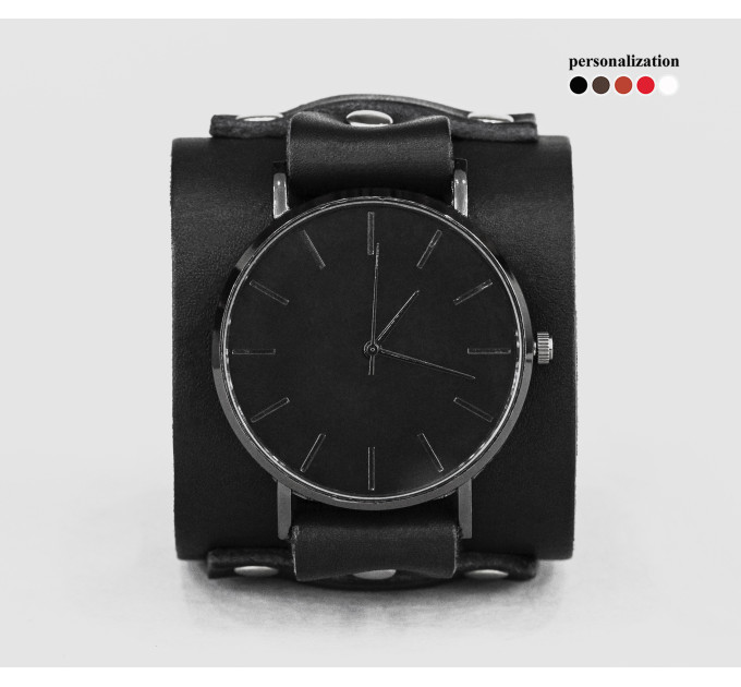 Leather watch band for men or women, code 5330