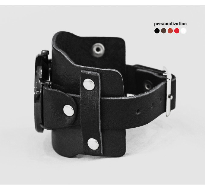 Leather watch band for men or women, code 5335