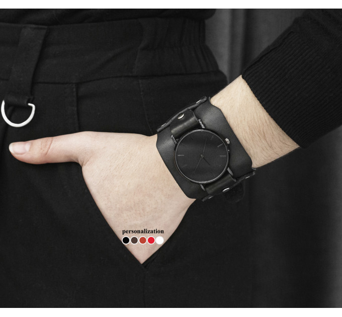 Leather watch band for men or women, code 5335