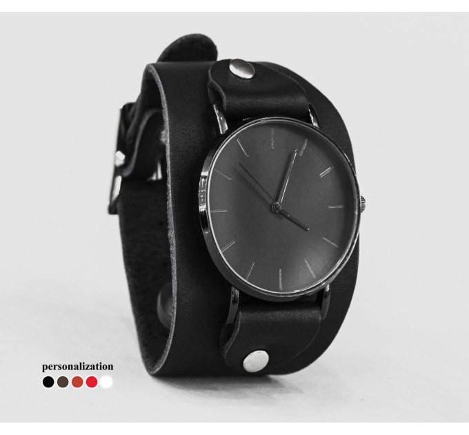 Leather watch band for men or women, code 5345