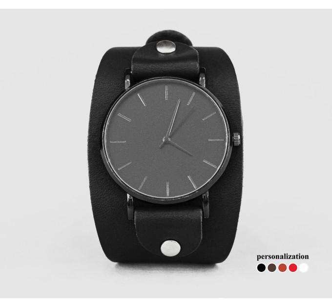 Leather watch band for men or women, code 5345