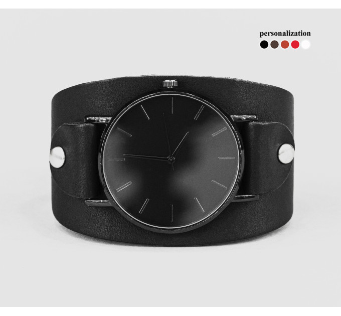 Leather watch band for men or women, code 5345