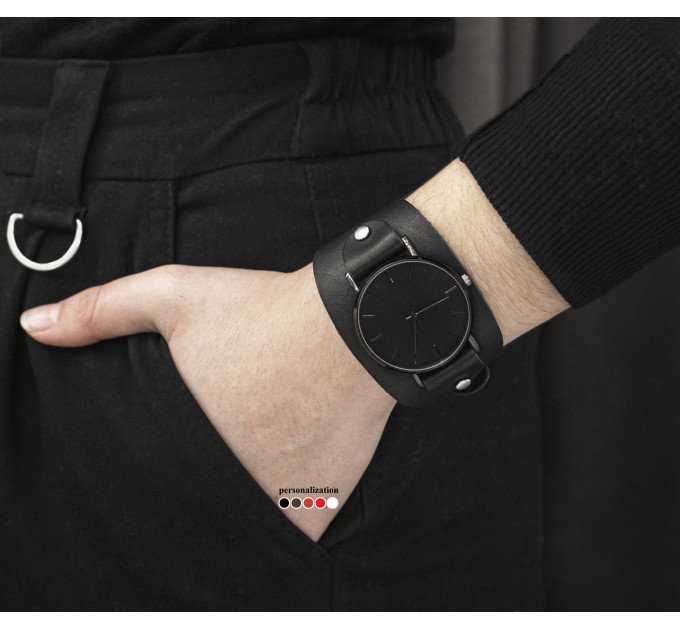 Leather watch band for men or women, code 5345