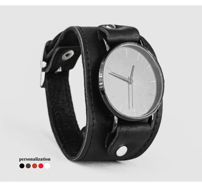 Leather watch band for men or women, code 5345st