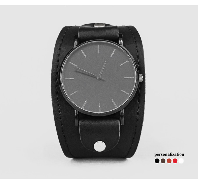 Leather watch band for men or women, code 5345st