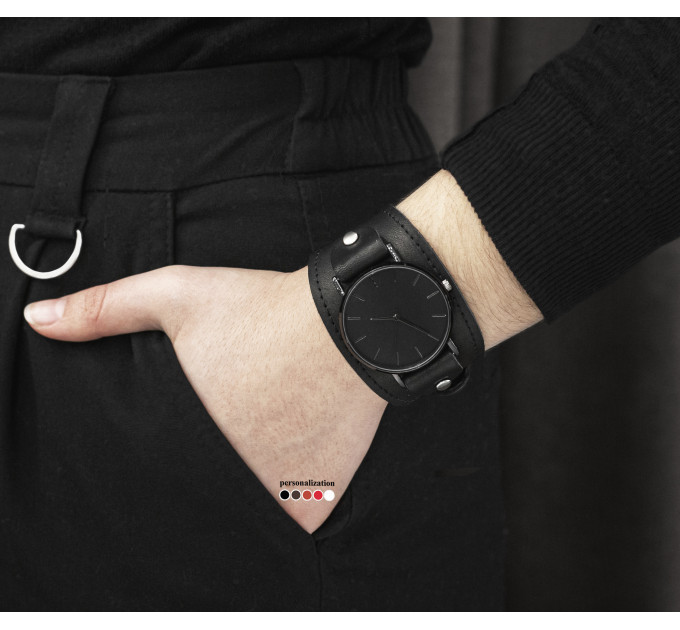 Leather watch band for men or women, code 5345st