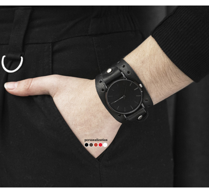 Leather watch band for men or women, code 5346