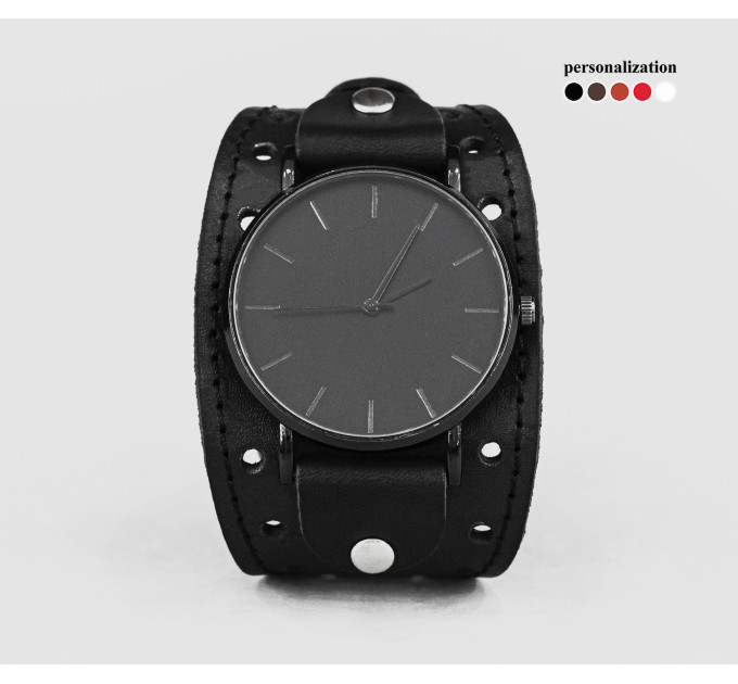 Leather watch band for men or women, code 5346st