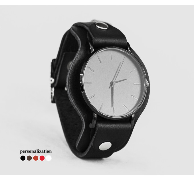 Leather watch band for men or women, code 5355