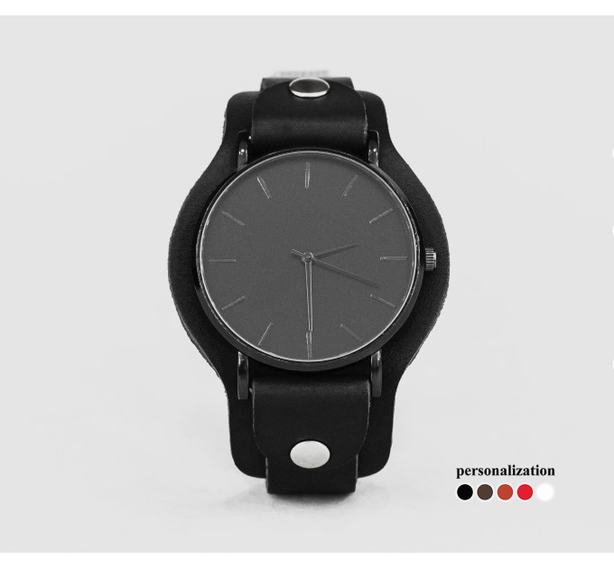 Leather watch band for men or women, code 5355