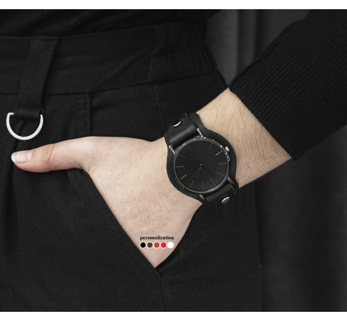 Leather watch band for men or women, code 5355