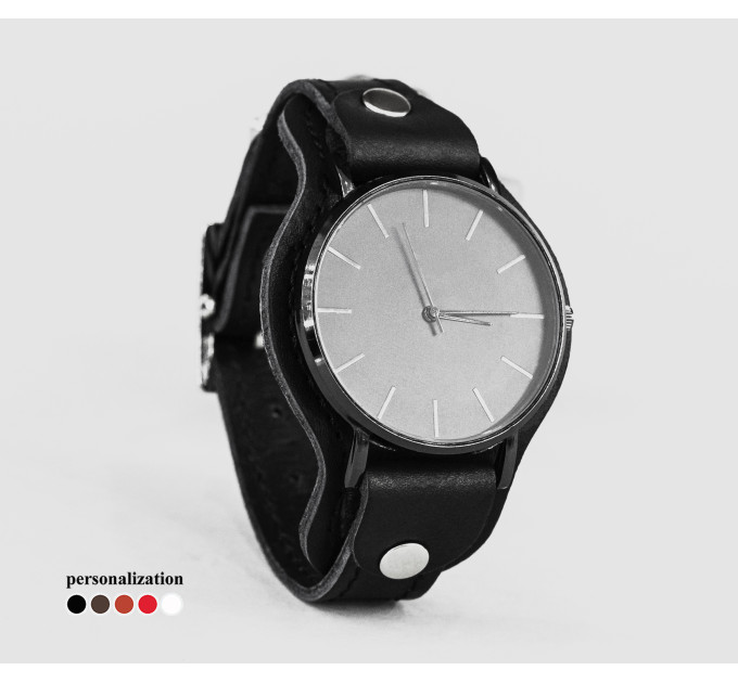 Leather watch band for men or women, code 5355st