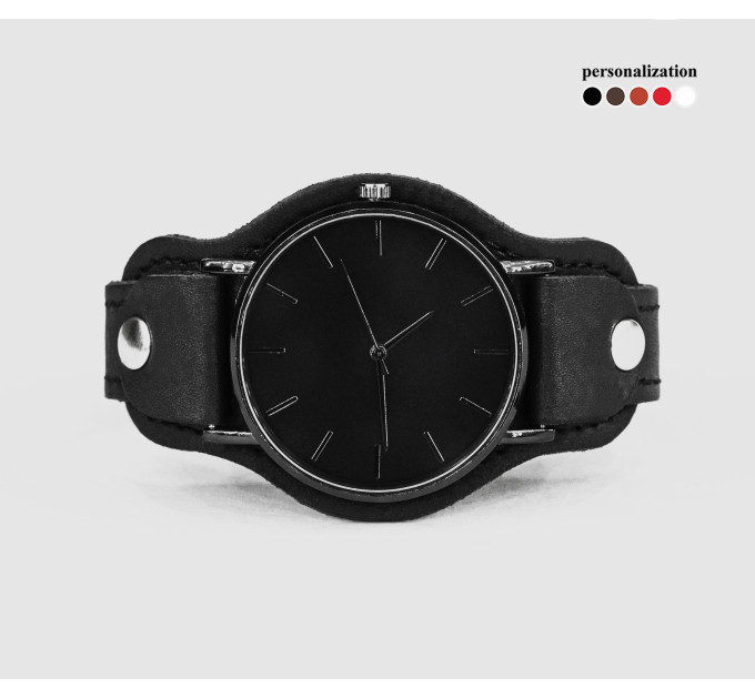 Leather watch band for men or women, code 5355st