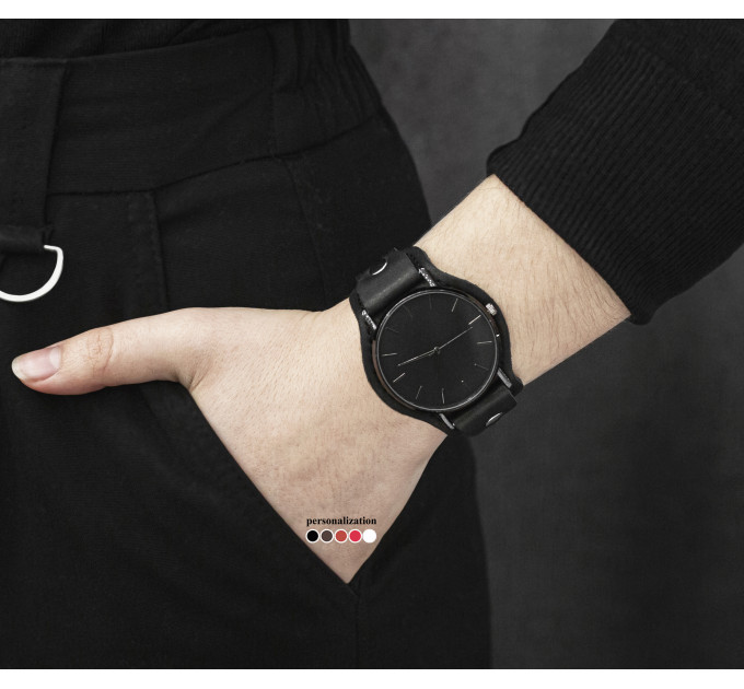 Leather watch band for men or women, code 5355st