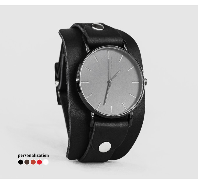 Leather watch band for men or women, code 5357