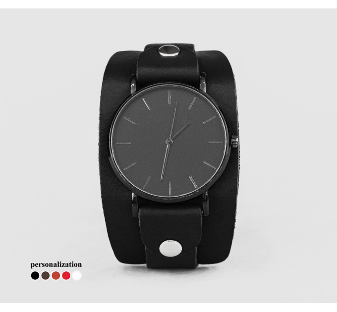 Leather watch band for men or women, code 5357