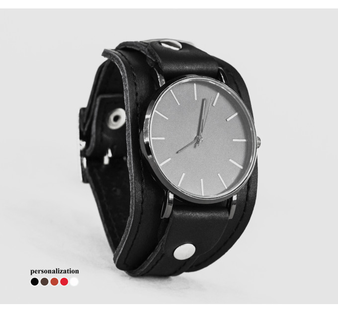 Leather watch band for men or women, code 5357st