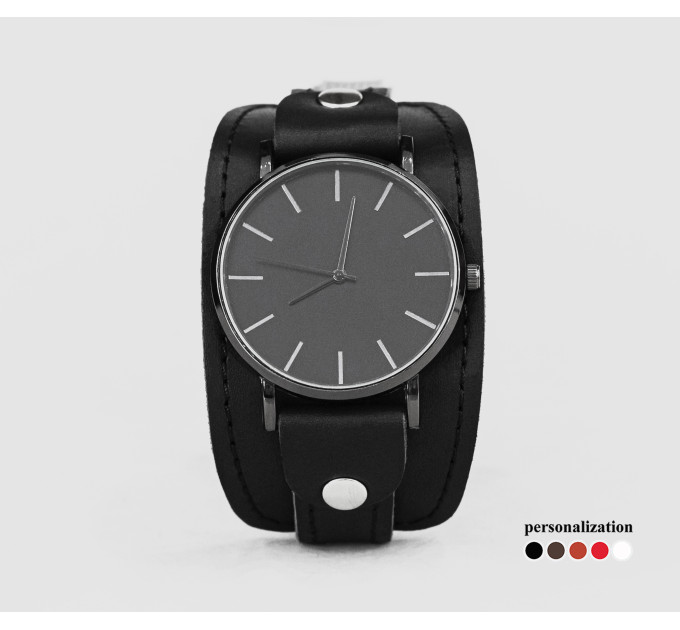 Leather watch band for men or women, code 5357st