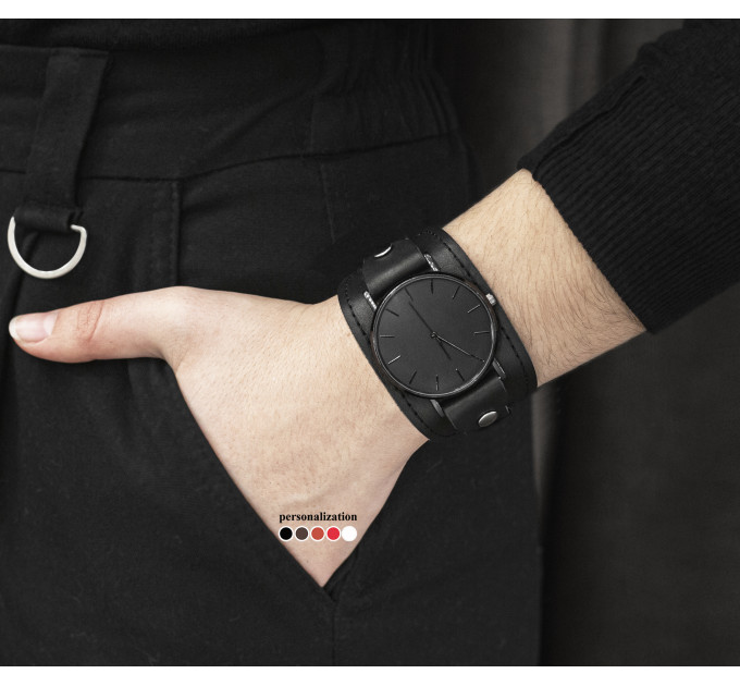 Leather watch band for men or women, code 5357st