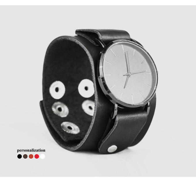 Leather watch band for men or women, code 5362