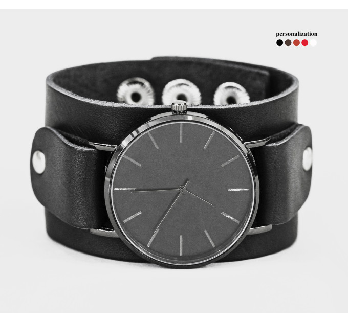 Leather watch band for men or women, code 5362