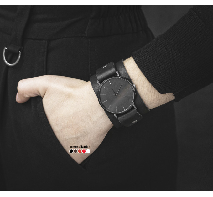 Leather watch band for men or women, code 5362