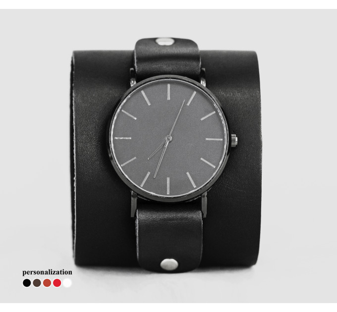 Leather watch band for men or women, code 5363