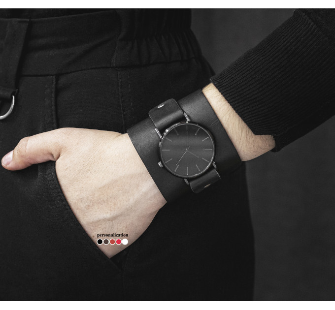 Leather watch band for men or women, code 5363