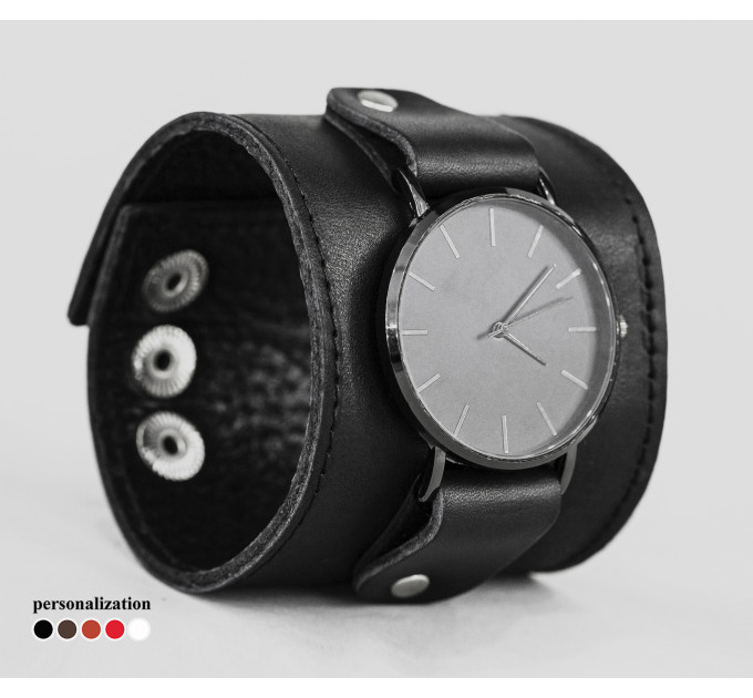 Leather watch band for men or women, code 5363st