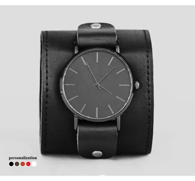 Leather watch band for men or women, code 5363st