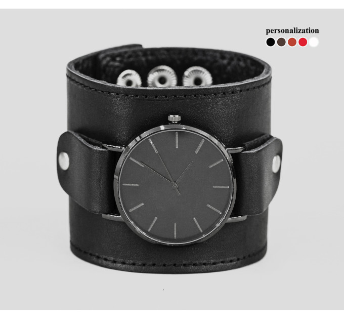 Leather watch band for men or women, code 5363st